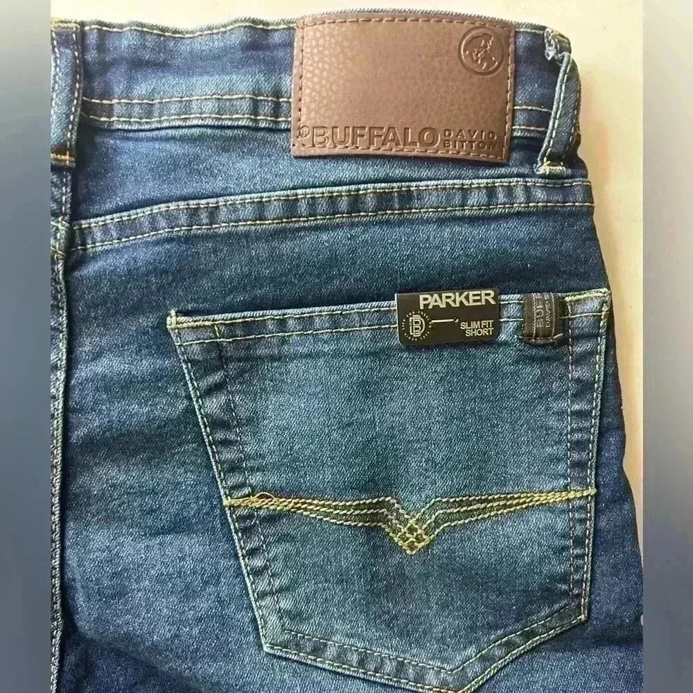 NEW Buffalo David Bitton Boys‎ Parker Slim Fit Shorts Blue Denim Bermuda 18